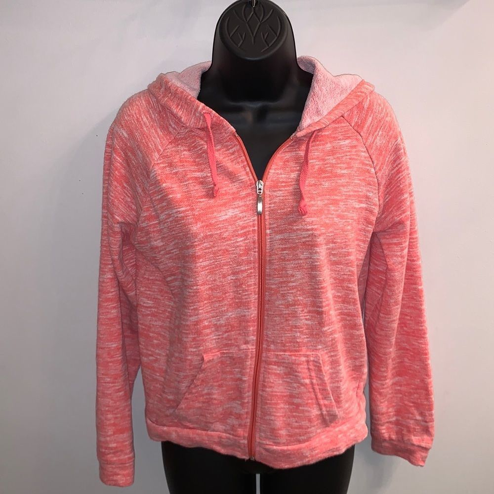 Brand New: Pink and White Hooded Sweater
